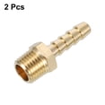 thumbnail image 3 of Conectores de manguera de latón 2Pack 1/4" Barb x 1/4" NPT macho accesorio de tubería de latón para agua, combustible y aire, 3 of 6