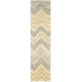 thumbnail image 2 of SAFAVIEH Capri Robynne Chevron Wool Runner Rug, Gray/Gold, 2'3" x 9', 2 of 6