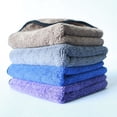 thumbnail image 3 of Fairnull Microfiber Thicken Water Absorption Car Washing Polishing Cloth Cleaning Towel, 3 of 8