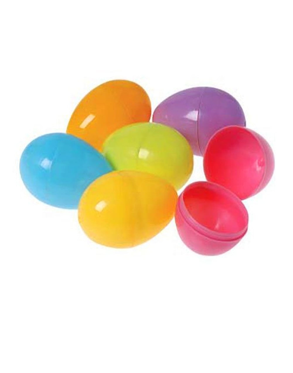 Two Dozen (24) Assorted Bright Color 2" Plastic Easter Eggs