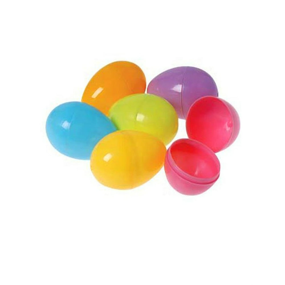 Two Dozen (24) Assorted Bright Color 2" Plastic Easter