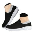thumbnail image 3 of Chenyee Womens Slip On Loafers Comfortable Walking Shoes Breathable Knit Sneakers for All Season, 3 of 6