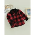 thumbnail image 3 of Bagilaanoe Toddler Baby Boy Shirts Jacket Plaid Long Sleeve Button-Down Shacket Coat with Pockets 18M 24M 3T 4T 5T 6T Kids Fall Casual Outwear, 3 of 8