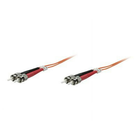 Intellinet Network Solutions Fiber Optic Patch Cable, ST/ST, OM1, 62.5/125, Multimode, Duplex, Orange, 3 ft (1 m) - LSZH Jacket Material