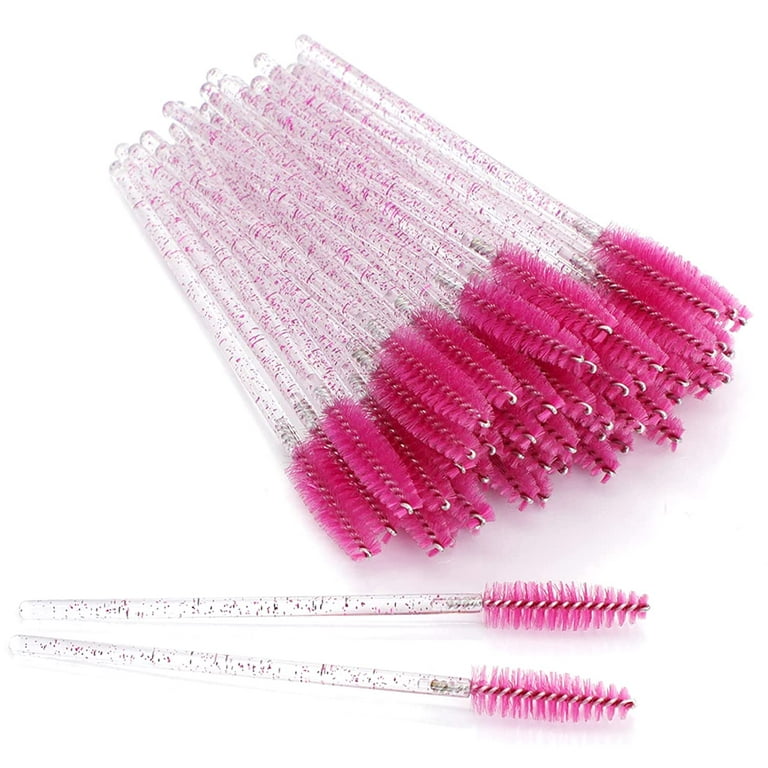 Disposable mascara brush - pink glitter