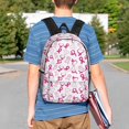 thumbnail image 4 of Easygdp Breast Cancer Awareness4 for 15 Inch Lightweight Student Backpack，Comfortable Backpack for School and Travel, Adjustable Straps, 4 of 6