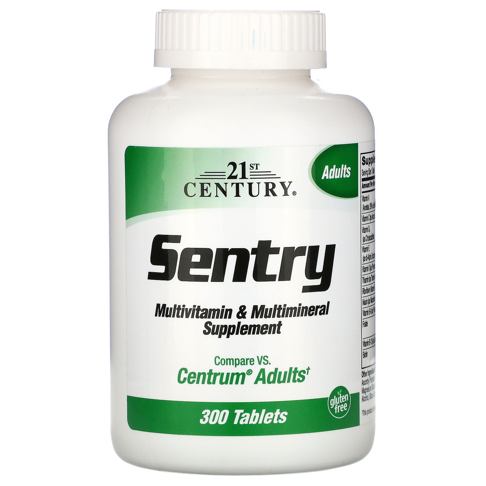 21ST CENTURY Sentry Multivitamin & Multimineral Supplement Tablets