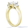 thumbnail image 3 of Square Brilliant Cut Charles & Colvard Moissanite 3-Stone Engagement Ring in 14k Yellow Gold, 3 of 5
