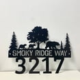 thumbnail image 3 of Handmadetneonsign Personalized Bear Forest Home Number Metal Sign, Animal Address Metal Sign 53375, 3 of 5