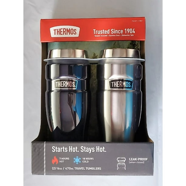 Thermos Navy Stainless Steel Travel Tumbler 2 Piece Set