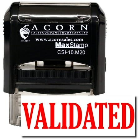 Self-Inking Validated Stamp with Yellow Ink
