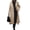 Khaki, variant on Female Long Wool Coats Fall Winter Double Breasted Trench Coat Peacoat Green XXL