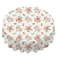 thumbnail image 2 of Pioneer Flower Floral Print Pattern Round Tablecloth 60 X 60 Inch, Wrinkle Resistant Wipeable Table Cloth for Kitchen Dining Picnic Patio Party, 2 of 6