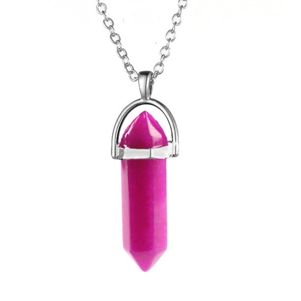 Sonducket Abalorio de columna hexagonal para mujer y hombre, colgantes colgantes de aniversario, abalorios de cristal coloridos, de Type1 NO1