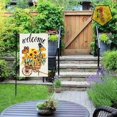 thumbnail image 3 of Jbralid Spring Summer Floral Garden Flag, Sunflowers Welcome Garden Flag, 12 x 18 Inch Double Sided Vertical Burlap Summer Fall Farmhouse Outdoor Decoration, 3 of 5
