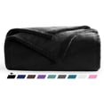 thumbnail image 5 of Evlmd Fleece Blanket, Fuzzy & Flannel Thorw Blanket, Throw Size Black Blankets for Couch Beds, Lightweight Blanket for Travel Camping, 50" x 60", 5 of 9