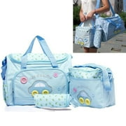 Clearance Sky Blue Waterproof Maternity Diaper Bag - Large Capacity Backpack for Mom, Baby, and Travel with Changing Pad and Bottle Holder