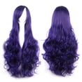 thumbnail image 1 of Perruques Lace Front en Cheveux Humains Cosplay Costume Perruques Femmes Longue Boucle Ondulée Rouge Halloween Fête Anime Cheveux, 1 of 1