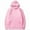 Pink, variant on Stamzod Mens Hoodies with Pocket Solid Color Long Sleeve Pullover Oversized Hoodie Casual Athletic Gym Hooded Sweatshirts for Men Pink XXL