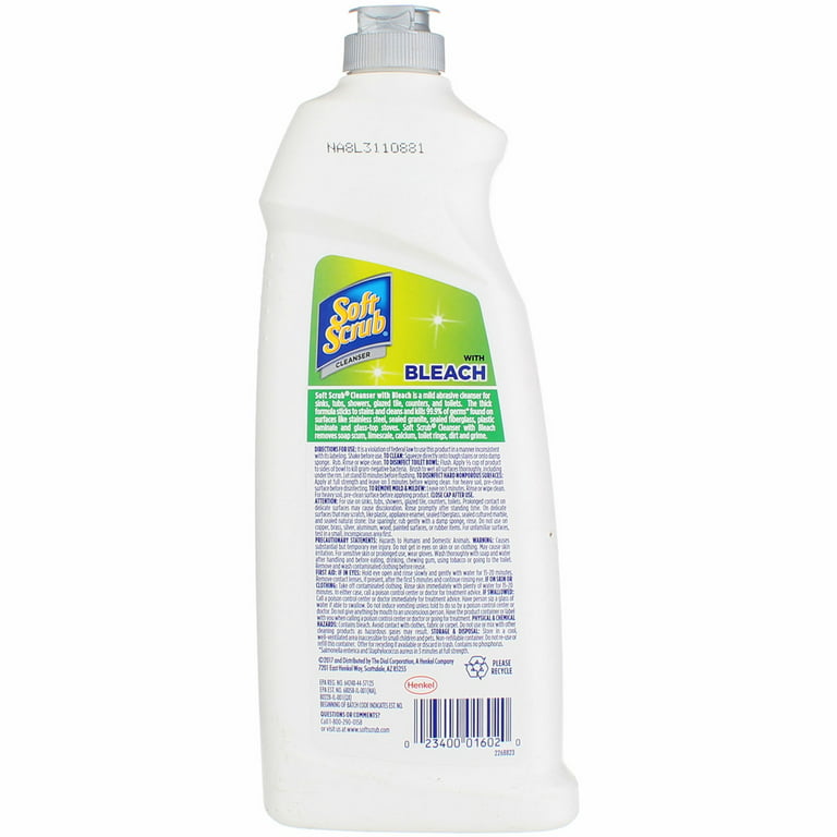 Soft Scrub with Bleach Cleanser Liquid, 24 oz (3 Pack) (Bundle) 