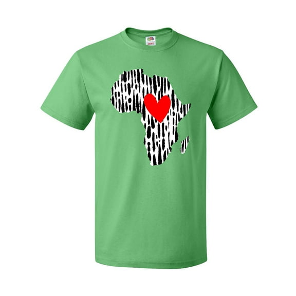 Inktastic Black History Month Ink Print African Heart T-Shirt