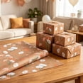 thumbnail image 6 of Floral Kraft Wrapping Paper Roll, 17 Inch x 9.8 Foot Watercolor Gift Wrap, 80gsm Metallic Paper, Recyclable Birthday Party Supplies, Elegant Decor for Weddings and Holidays, 6 of 7