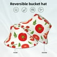 thumbnail image 5 of Bingfone Fresh Red Tomato Bucket Hat For Men Women,Packable Reversible Printed Sun Hats,Fisherman Outdoor Travel Hiking Beach Caps, 5 of 9