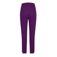 thumbnail image 5 of lcziwo Hoy Oferta Flash, High Waisted Leggings for Women Casual Split BottomFull Length Yoga Pants Solid Color Tummy Control Tight Legging Purple S, 5 of 7