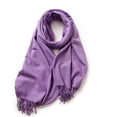 thumbnail image 4 of Ediodpoh Women's Winter Solid Color Tassel Shawl Imitation Wool Warm Scarf Elegant and Fashion Accessory Purple, 4 of 4