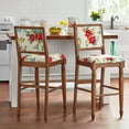 thumbnail image 2 of The Pioneer Woman Vintage Floral Bar Stools Made With Solid Wood Frame, Set of 2, 2 of 9