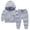Gray, variant on Baby Boys Sweatsuits 2 Piece Fall Outfits Pullover Hoodie Sweatshirt with Sweatpants Sets Solid Color