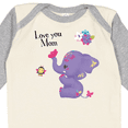 thumbnail image 4 of Inktastic Yara Happy Mothers Day Purple Elephant and Bee Gorgeous Girls Long Sleeve Baby Bodysuit, 4 of 5