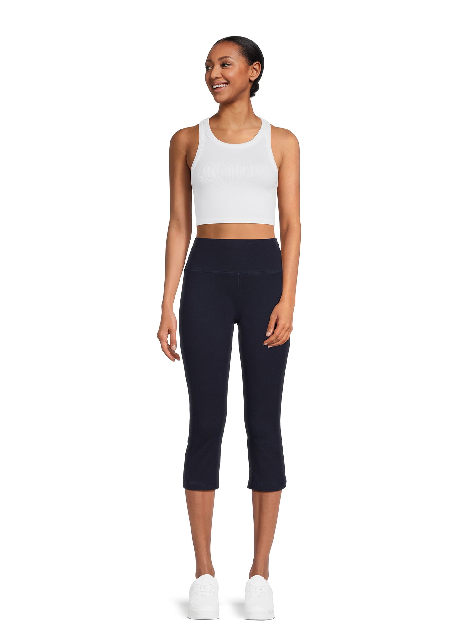 Athletic Works Women's Active Fit and Flare 22" Capri Pants, Sizes S-XL