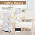 thumbnail image 3 of 4 Pack Bed Risers, Square Heavy Duty Stackable Lift Block to 2", Gray, 3 of 6