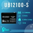 thumbnail image 6 of Neuton Mowers CE6 Battery Replacement - UB12100-S Universal Sealed Lead Acid Battery (12V, 10Ah, 10000mAh, F2 Terminal, AGM, SLA), 6 of 8