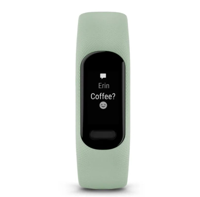 Garmin vívosmart 5, Fitness Tracker, Long-Lasting Battery, Simple Design, Cool Mint Bundle With USB Wall Charger + More