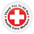 thumbnail image 1 of Botón TY A todos nuestros trabajadores de la salud Beistle  BT064, 1 of 1