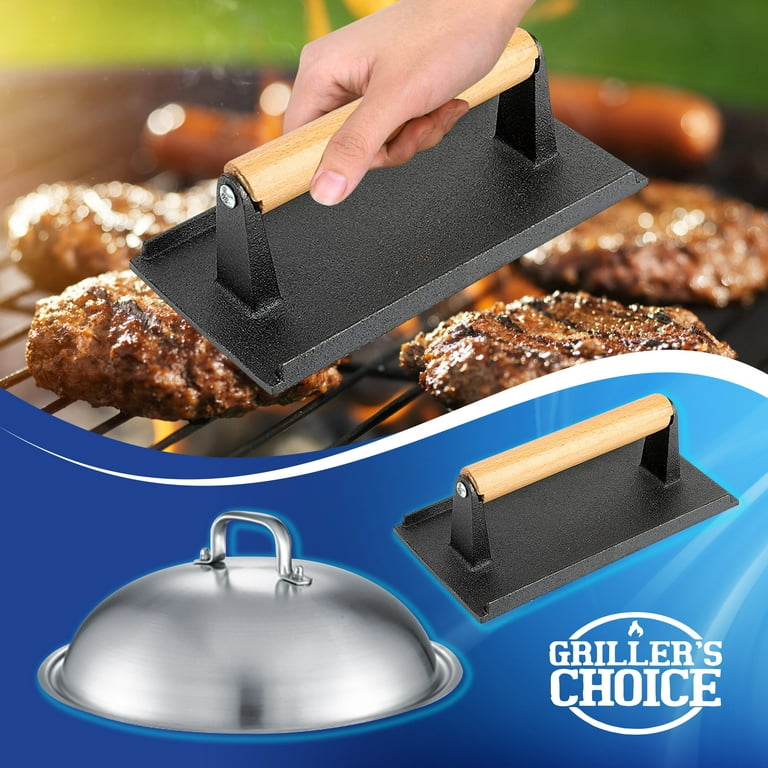 Griddle Cleaning Kit - 8 Piece Flat Top Grill Cleaner - Stainless Steel - by Griller's Choice | Mathis Home