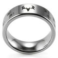 thumbnail image 2 of Wedding Ring Men 8mm Silver Hunter Antler Deer Hunting Tungsten Band, 2 of 4