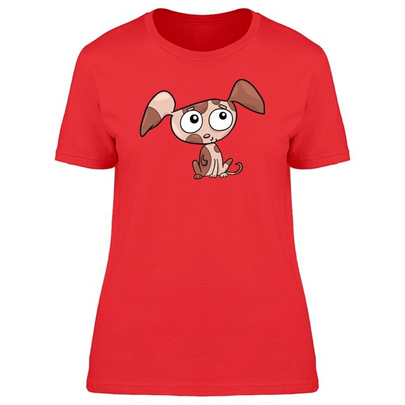 Adorable Happy Puppy Cartoon Tee Women's -Image by Shutterstock