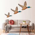 thumbnail image 4 of 3 Size Mallard Duck Wall Art Wooden Ducks Wall Decor Rustic Flying Birds Wall Decor Carved Wood Wal, 4 of 5