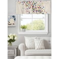 thumbnail image 4 of Colorful Dot Polka on Burlap Linen Valances for Windows,Kitchen Valance Rod Pocket Short Curtain, Watercolor Dots Valance Curtain Window Valances for Bedroom Bathroom Living Room 54x18in, 4 of 9