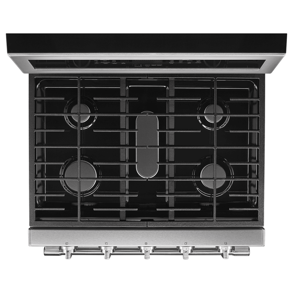 Maytag MGT8800FZ 30 Inch Freestanding Gas Range with Double Ovens, True Convection, Precision Cooking, 6 cu. ft. Capacity, 5 Burners, Power Preheat, Power Burner, Auto Convect Conversion, Sabbath Mode