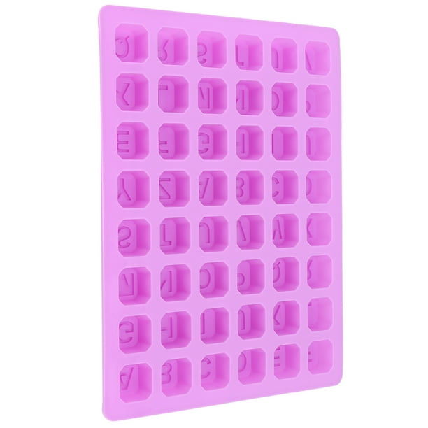 Molde para hielo, bandeja de 48 rejillas, molde para chocolate con letras, molde con letras, características de vanguardia