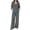 02# Gray, variant on Ihhxva Women's Cotton Outfit Sets Solid Color Two Piece Set Regular Fit Stretchable Casual Lounge Loungewear Tracksuit - Black L