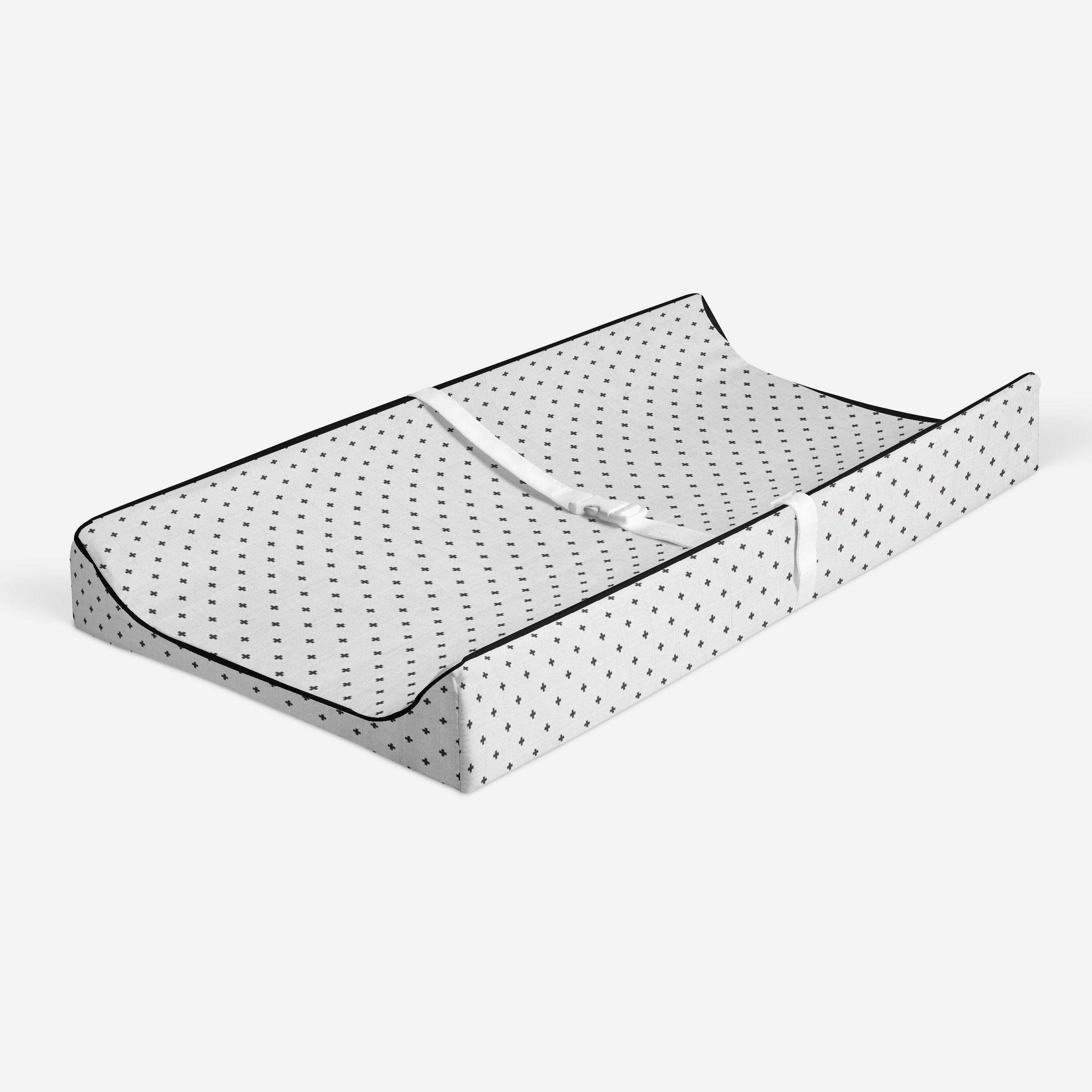 Plus Jacks Black Quilted Muslin Changing Pad Cover