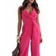 thumbnail image 4 of Women Jumpsuits Sleeveless V Neck Elegant Dressy Casual Backless Romper Summer Outfits Red XXL, 4 of 7