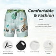 thumbnail image 2 of Kdxio Animals Riding Across The Sky Print Men's Swim Trunks with Compression Liner 7 Inch Inseam Quick Dry Swim Shorts, 2 of 5