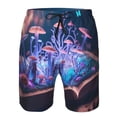 thumbnail image 3 of Vsdgher Book Glowing Mushrooms Men's Beach Shorts, Surfing shorts, Swim trunks, Quick Dry Swim Trunks for Surfing Beach Fun -Small, 3 of 6