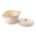 thumbnail image 4 of BergHOFF Neo 4pc Cast Iron Cookware Set, Fry Pan, Grill Pan & Round Dutch Oven, Meringue, 4 of 10